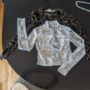 Two Size Small Yummy Soft Long-Sleeved Tees